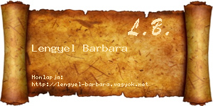 Lengyel Barbara névjegykártya