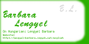 barbara lengyel business card